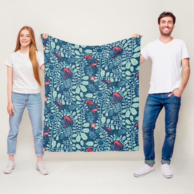 Couverture Polaire La jungle luxuriante du Flamant rose (En situation)