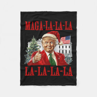 Couverture Polaire La La Donald Trump Potus 47 Swea de Noël laid