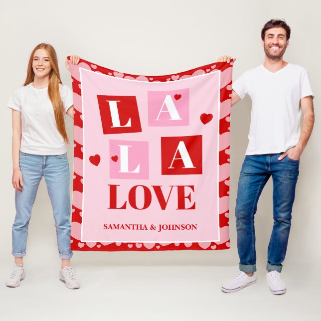 Couverture Polaire La La Love Saint-Valentin (En situation)