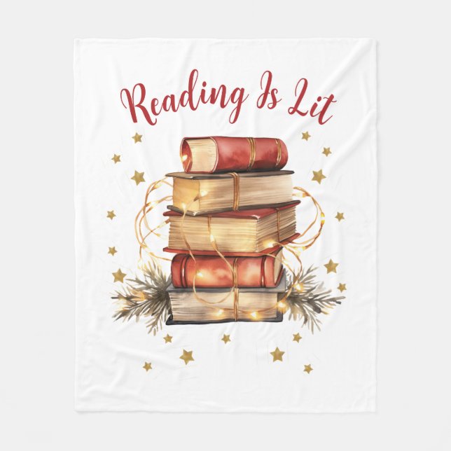 Couverture Polaire La lecture est lit, amoureux des livres (Devant)