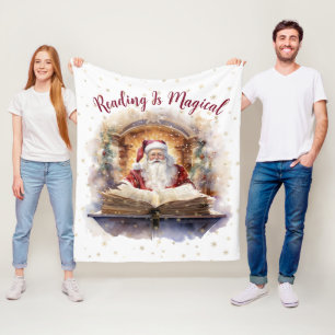 Couverture Polaire La lecture est un flocon de neige magique Design