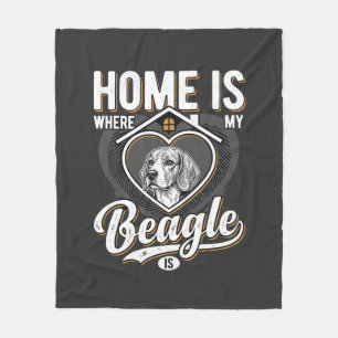 Couverture Polaire La maison est où est mon Beagle_1