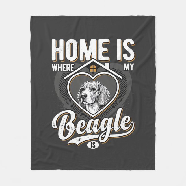 Couverture Polaire La maison est où est mon Beagle_1 (Devant)