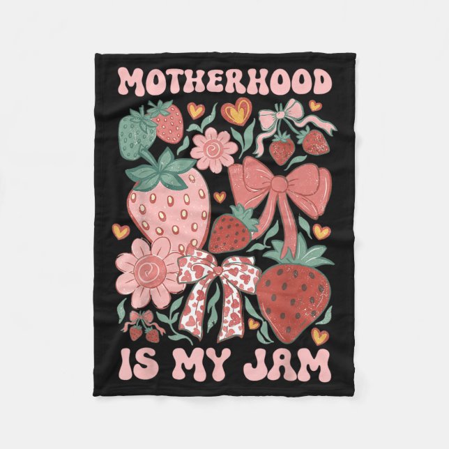 Couverture Polaire La maternité est Jam Boho fraise graphique Mamans (Devant)