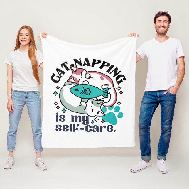 Couverture Polaire La Nappage De Chats Est Mon Soin Personnel : Chats (En situation)