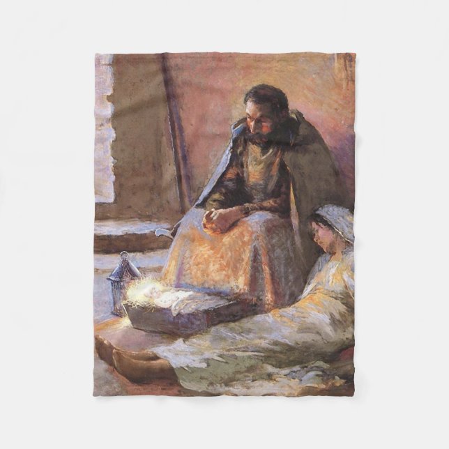 Couverture Polaire La Nativité De Gari Melchers (Devant)