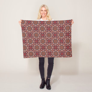 Couverture Polaire La nature peintre Boho Floral Mandala