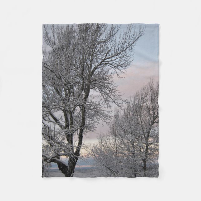 Couverture Polaire La neige a couvert des branches (Devant)