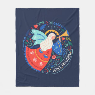 Couverture Polaire La paix sur Terre Angel Design