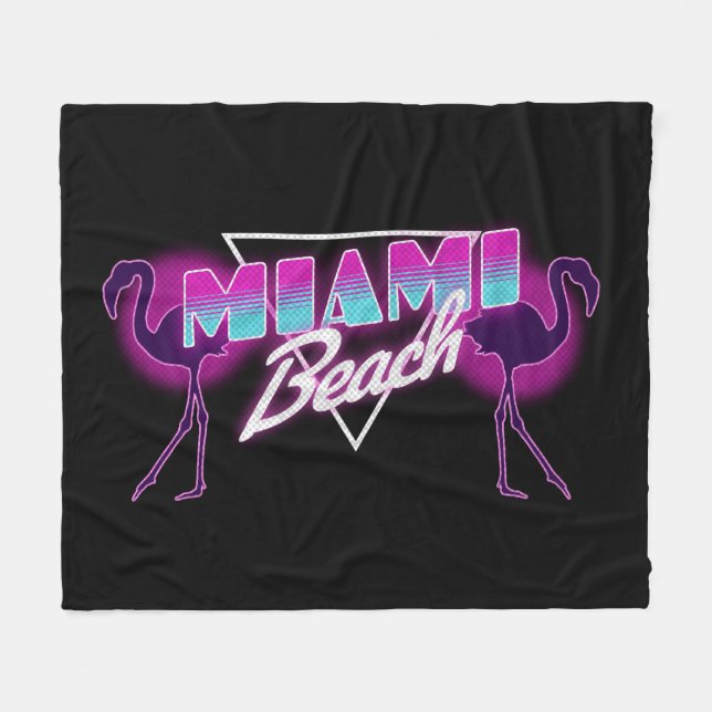 Couverture Polaire La plage de Miami (Devant (Horizontal))