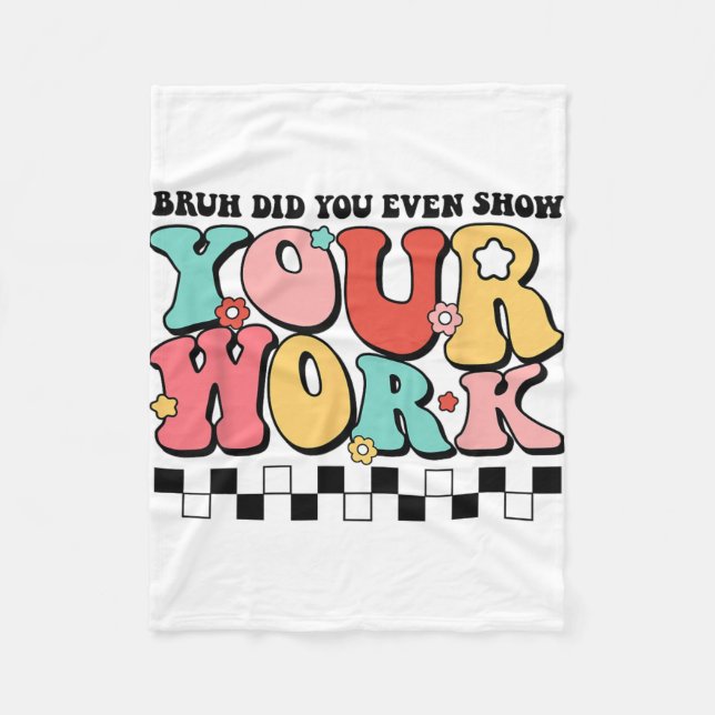 Couverture Polaire La Professeur De Maths Shirt Bruh Avez-Vous Même M (Devant)