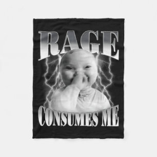 Couverture Polaire La Rage Me Consume Bébé Ai Drôle Tenant Rire Cerve