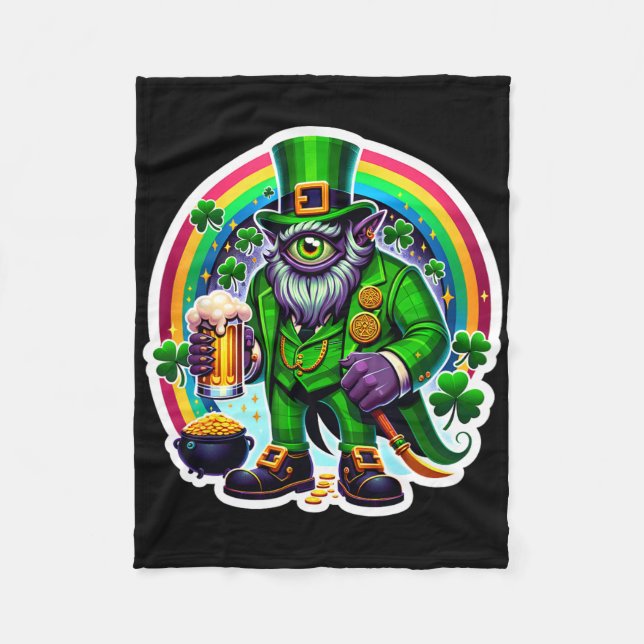 Couverture Polaire La Saint-Patrick Bylor du mauvais œil démon irland (Devant)
