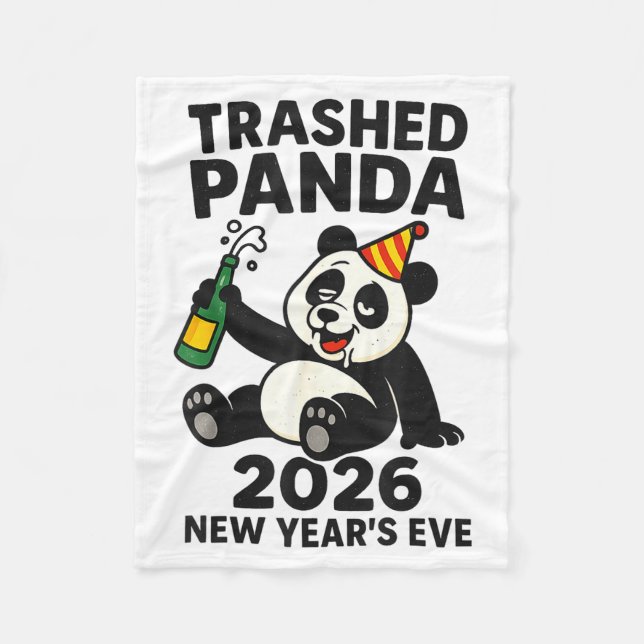 Couverture Polaire La Saint-Sylvestre 2026 Trashed Panda Premium  (Devant)