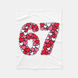 Couverture Polaire La Saint-Valentin 67 Meme Rempli De Cœurs Drôle S