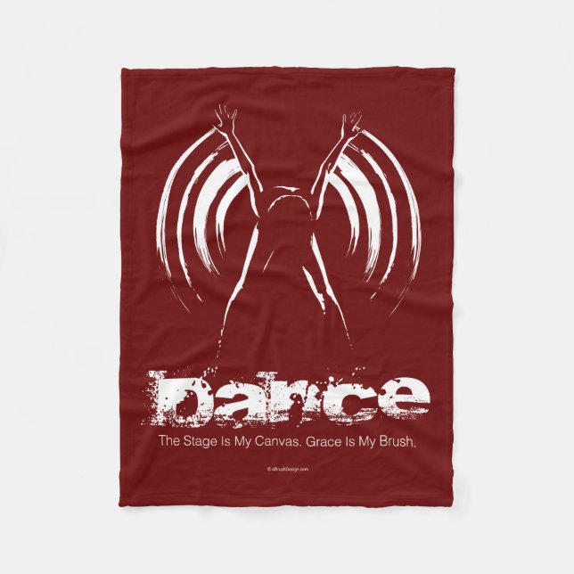 Couverture Polaire La Scène Est Ma Toile (Danse) Toison Blanche (Devant)