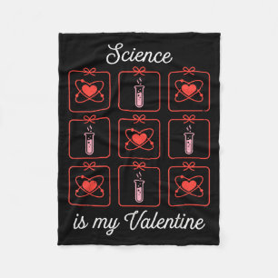 Couverture Polaire La science est ma Saint-Valentin Chimie Atome Tube