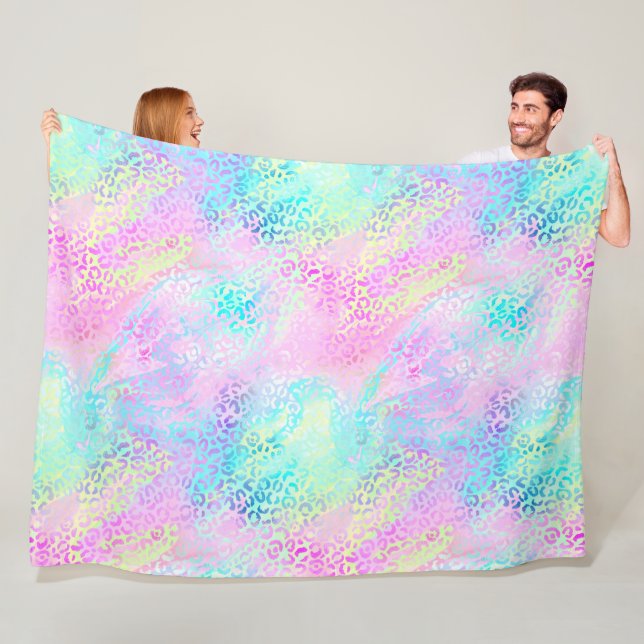 Couverture Polaire La série Iridescent Leopard Design 10 (En situation)