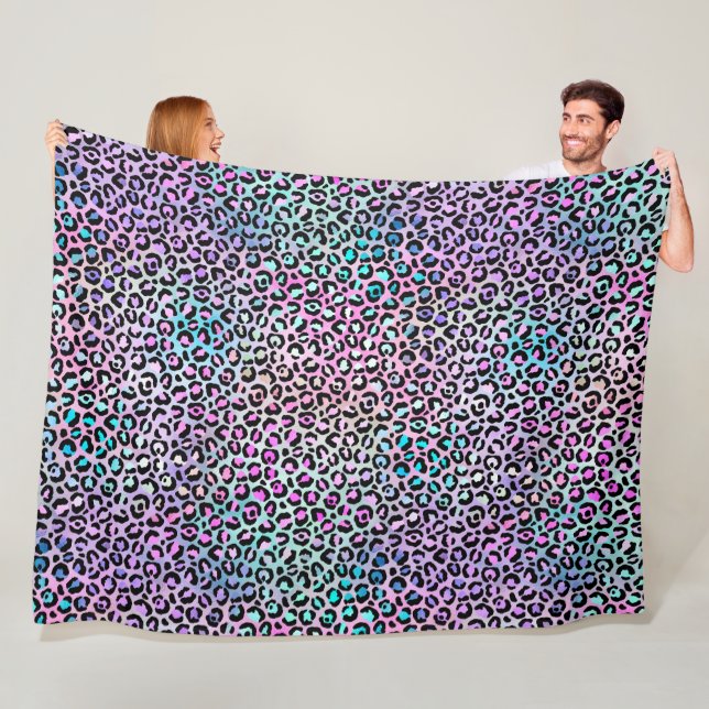 Couverture Polaire La série Léopard iridescent Design 12 (En situation)