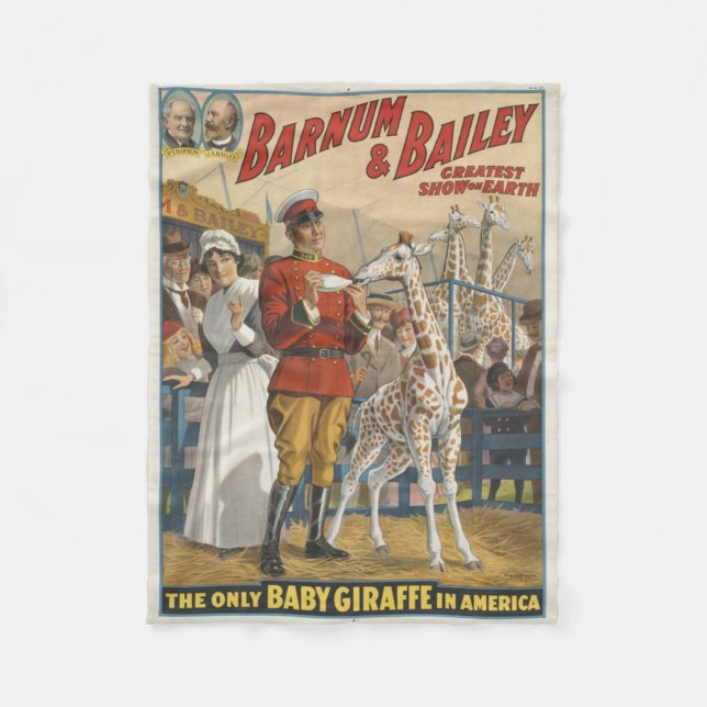 Couverture Polaire La seule girafe de bébé en affiche de cirque de (Devant)