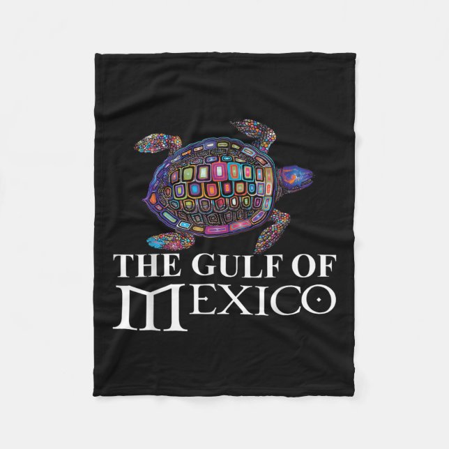 Couverture Polaire La Tortue De Mer Graphique Golfe Du Mexique N'Oubl (Devant)