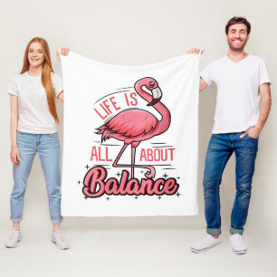 Couverture Polaire La vie, c'est l'équilibre, le Flamant rose amusan