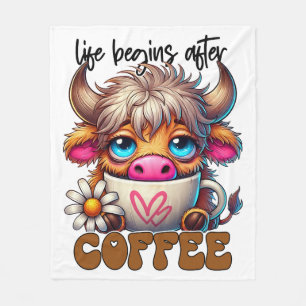 Couverture Polaire La vie commence après le café 