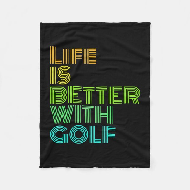 Couverture Polaire La vie est meilleure avec le golf (Devant)