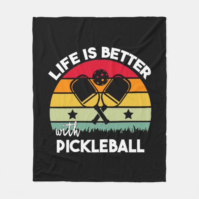 Couverture Polaire La vie est meilleure avec Pickleball (Devant)