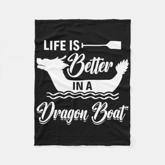 Couverture Polaire La vie est meilleure dans un bateau dragon - Batea (Devant)