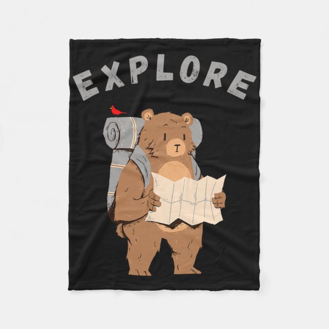 Couverture Polaire La vie est meilleure en camping et en exploration  (Devant)