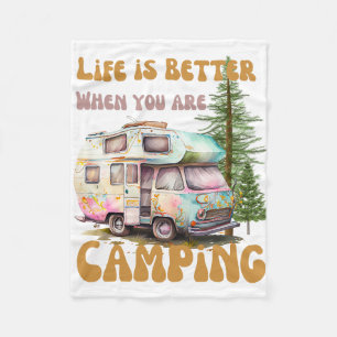 Couverture Polaire La vie est meilleure quand vous campez