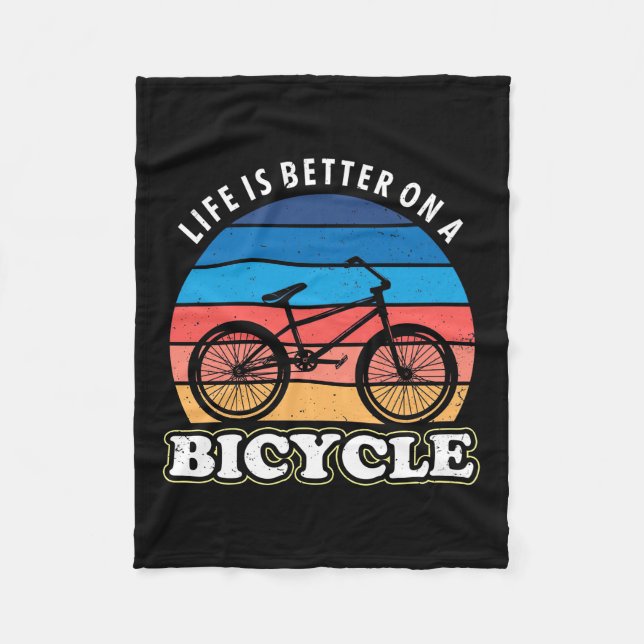 Couverture Polaire La Vie Est Mieux À Vélo (Devant)