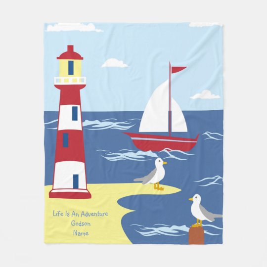 Couverture Polaire La vie est un cadeau nautique de filleul de GARÇON