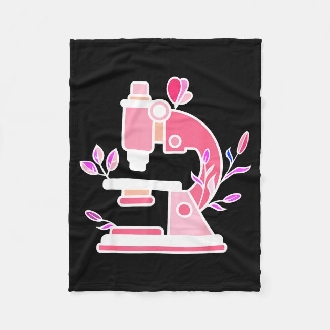 Couverture Polaire Lab Science Floral Microscope Biologist Science Va (Devant)