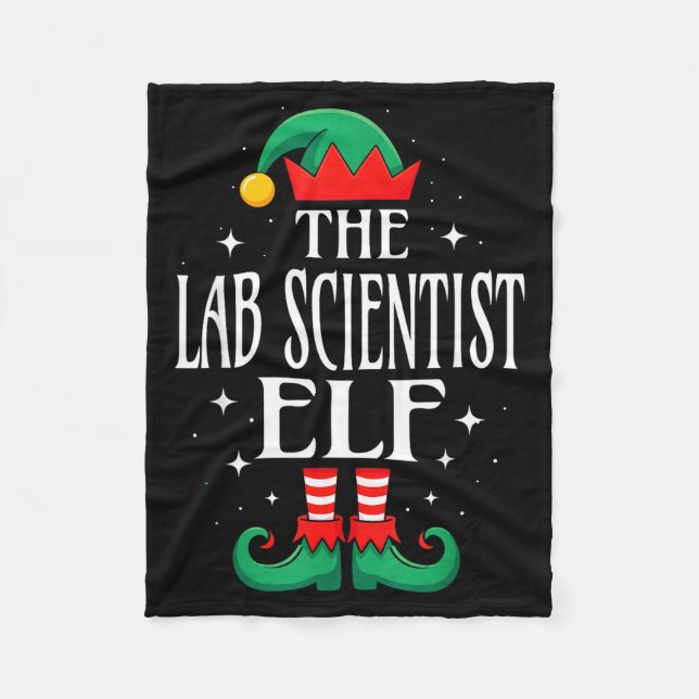 Couverture Polaire Lab Scientist Elf Job Title Funny Christmas Matchi (Devant)
