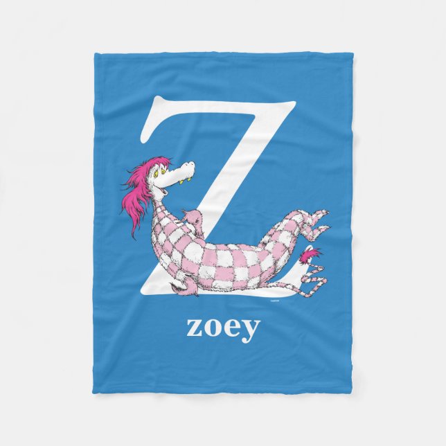 Couverture Polaire L'ABC de Dr. Seuss : Lettre Z - Blanc | Ajoutez vo (Devant)