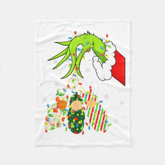 Couverture Polaire Labor And Delivery Nurse Merry Christmas Xmas Ligh (Devant)