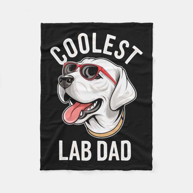 Couverture Polaire Laboratoire le plus froid Papa Labrador Retriever  (Devant)