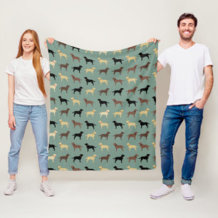Couverture Polaire Laboratoires de Motif des silhouettes de chien des