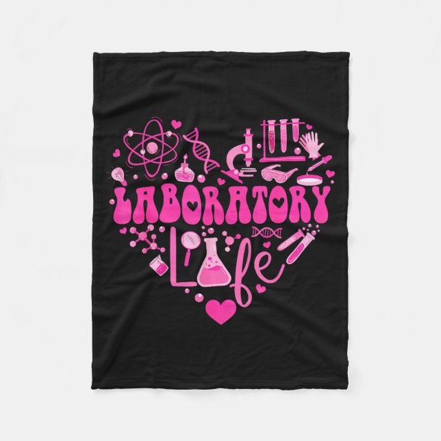 Couverture Polaire Laboratory Heart Valentine Lab Technologist Scienc (Devant)