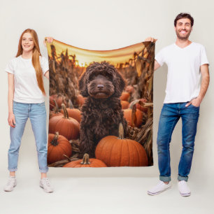 Couverture Polaire Labradoodle d'automne