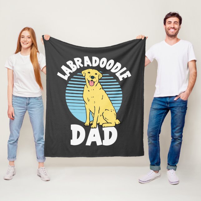 Couverture Polaire Labradoodle Papa mignon Lab Chig Gag (En situation)