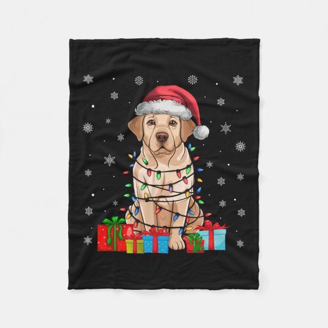 Couverture Polaire Labrador Chien laide Xmas éclat Père Noël Labrador (Devant)
