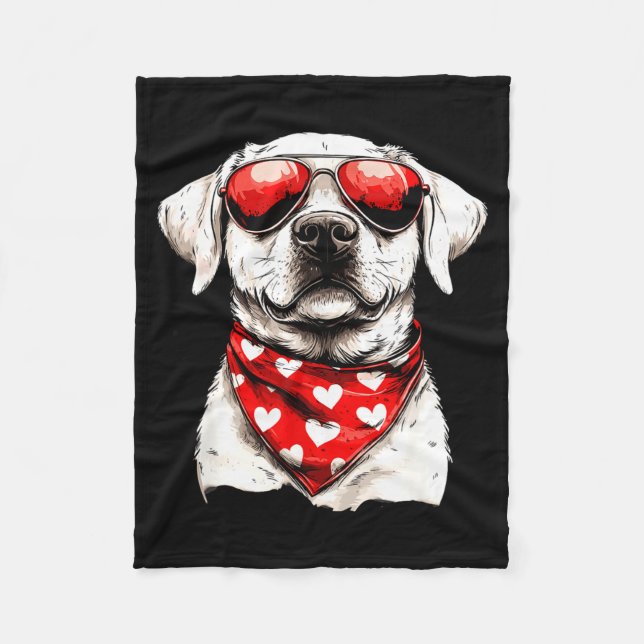Couverture Polaire Labrador Heart Bandana Cool Lab Dog Lover Men Wome (Devant)