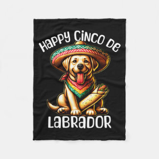 Couverture Polaire Labrador heureux cinq de mayo