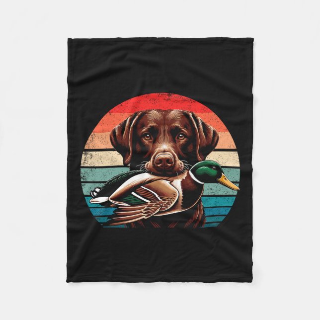 Couverture Polaire Labrador Retriever Avec Chasse Au Canard Mallard (Devant)