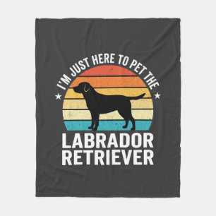 Couverture Polaire Labrador Retriever Chien Rétro Caressant
