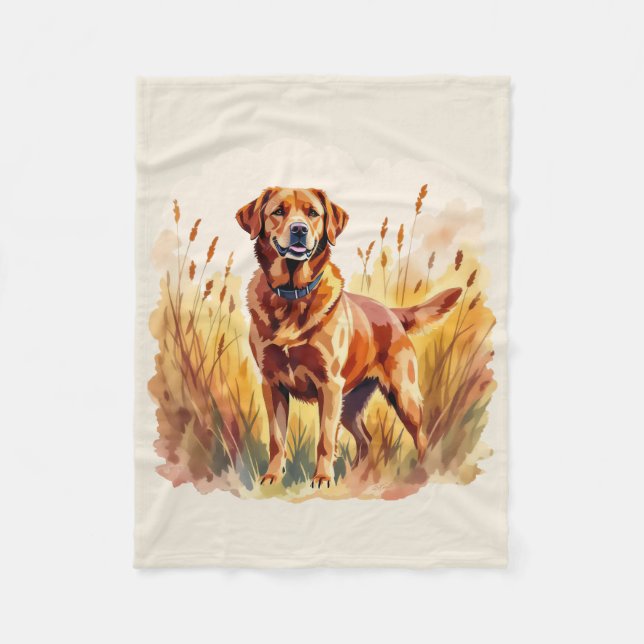 Couverture Polaire Labrador Retriever Chien Rouge Renard (Devant)