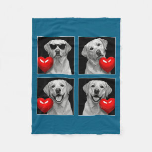 Couverture Polaire Labrador Retriever drôle Photobooth Amoureux des c